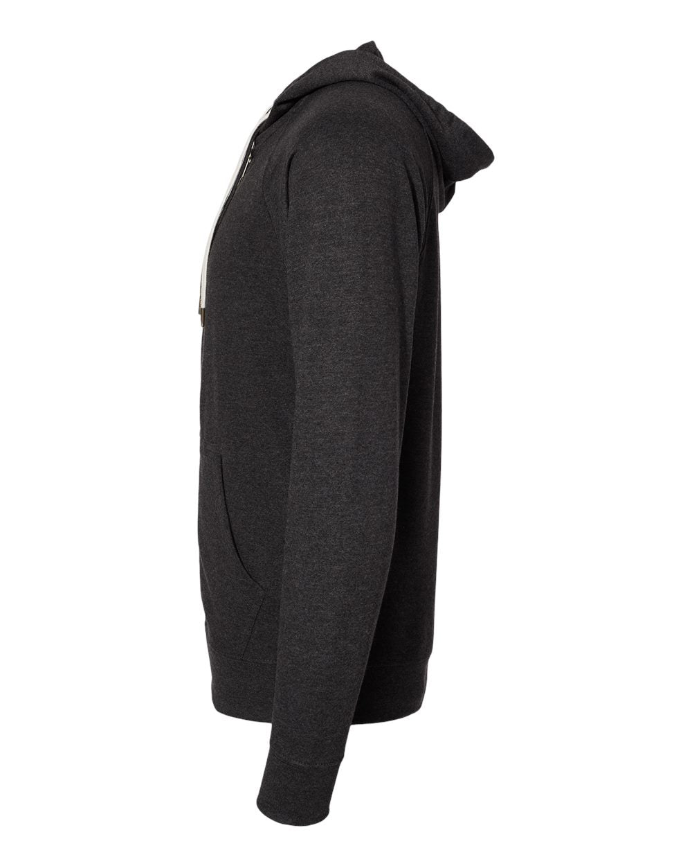 Unisex Lightweight Loopback Terry Zip Hood