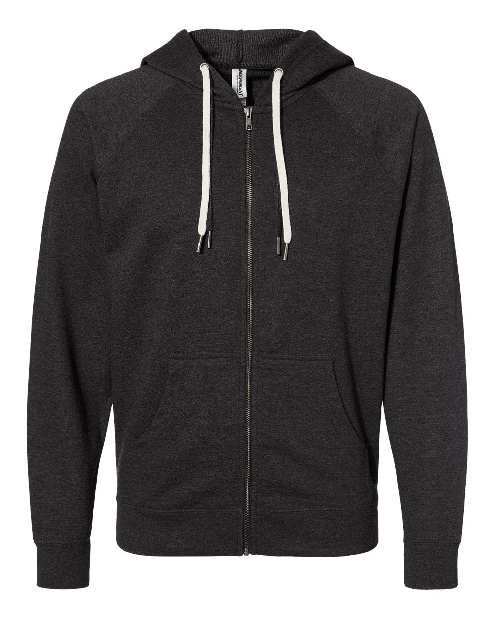 Unisex Lightweight Loopback Terry Zip Hood