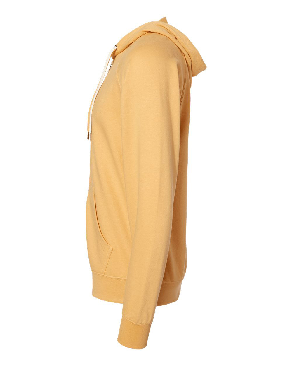 Unisex Lightweight Loopback Terry Zip Hood