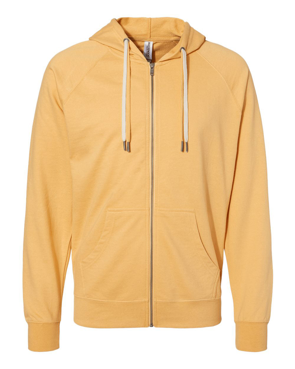 Unisex Lightweight Loopback Terry Zip Hood
