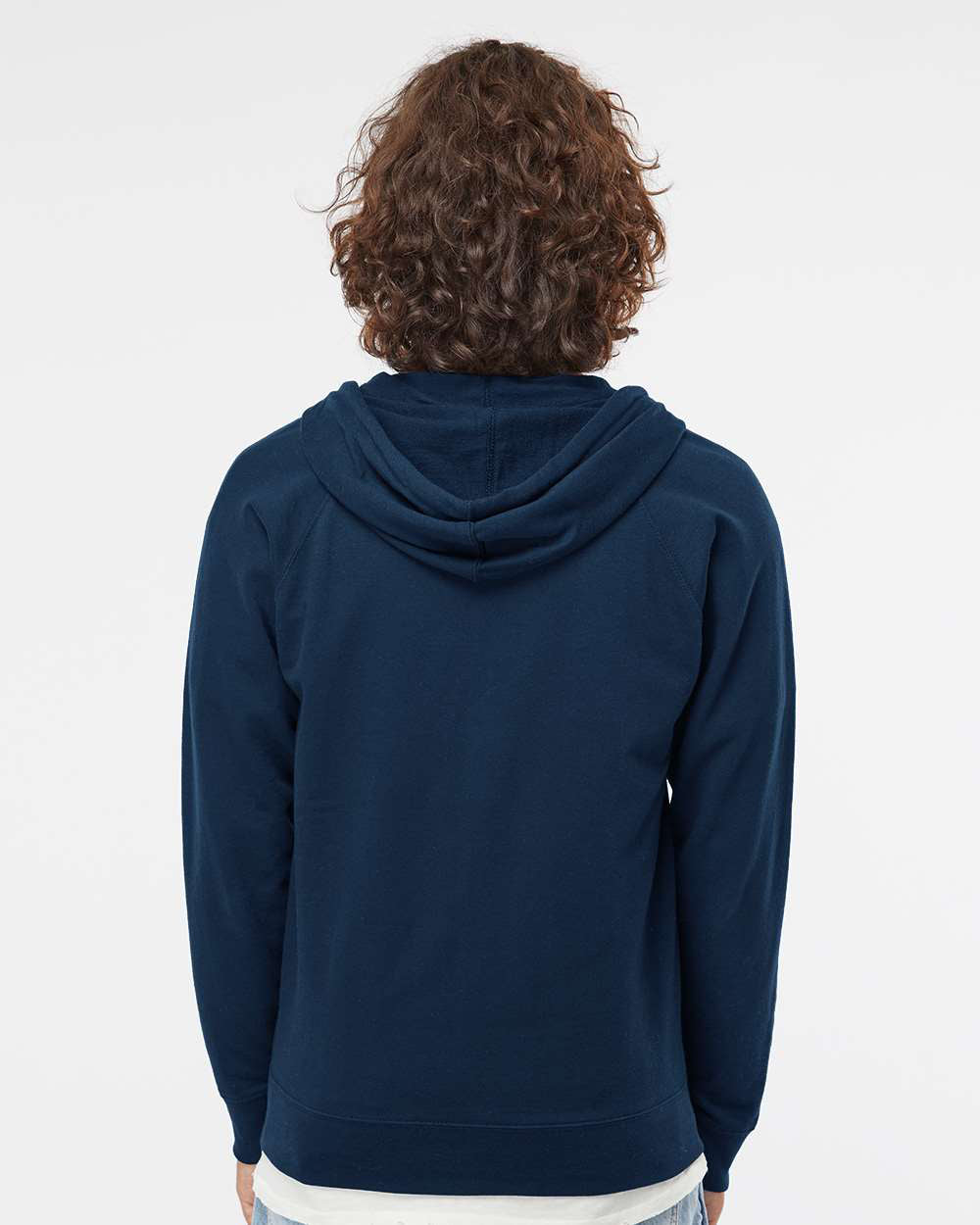 Unisex Lightweight Loopback Terry Zip Hood