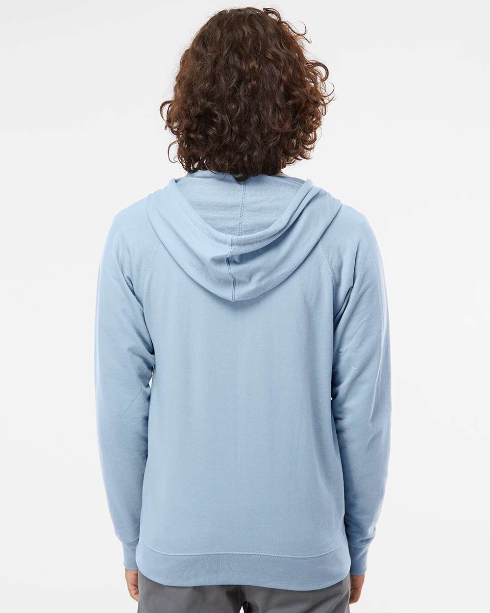 Unisex Lightweight Loopback Terry Zip Hood