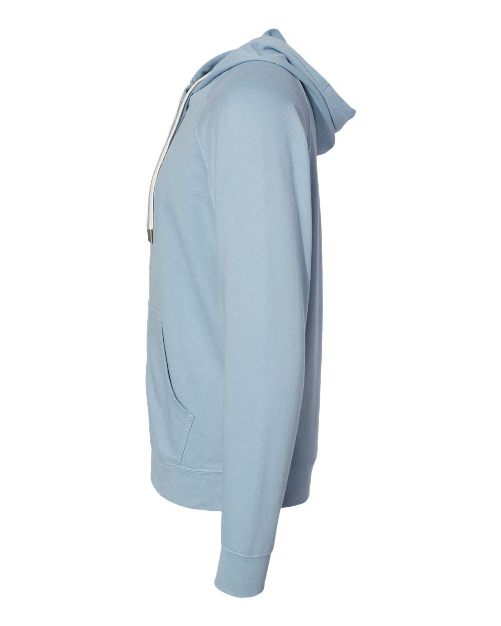Unisex Lightweight Loopback Terry Zip Hood
