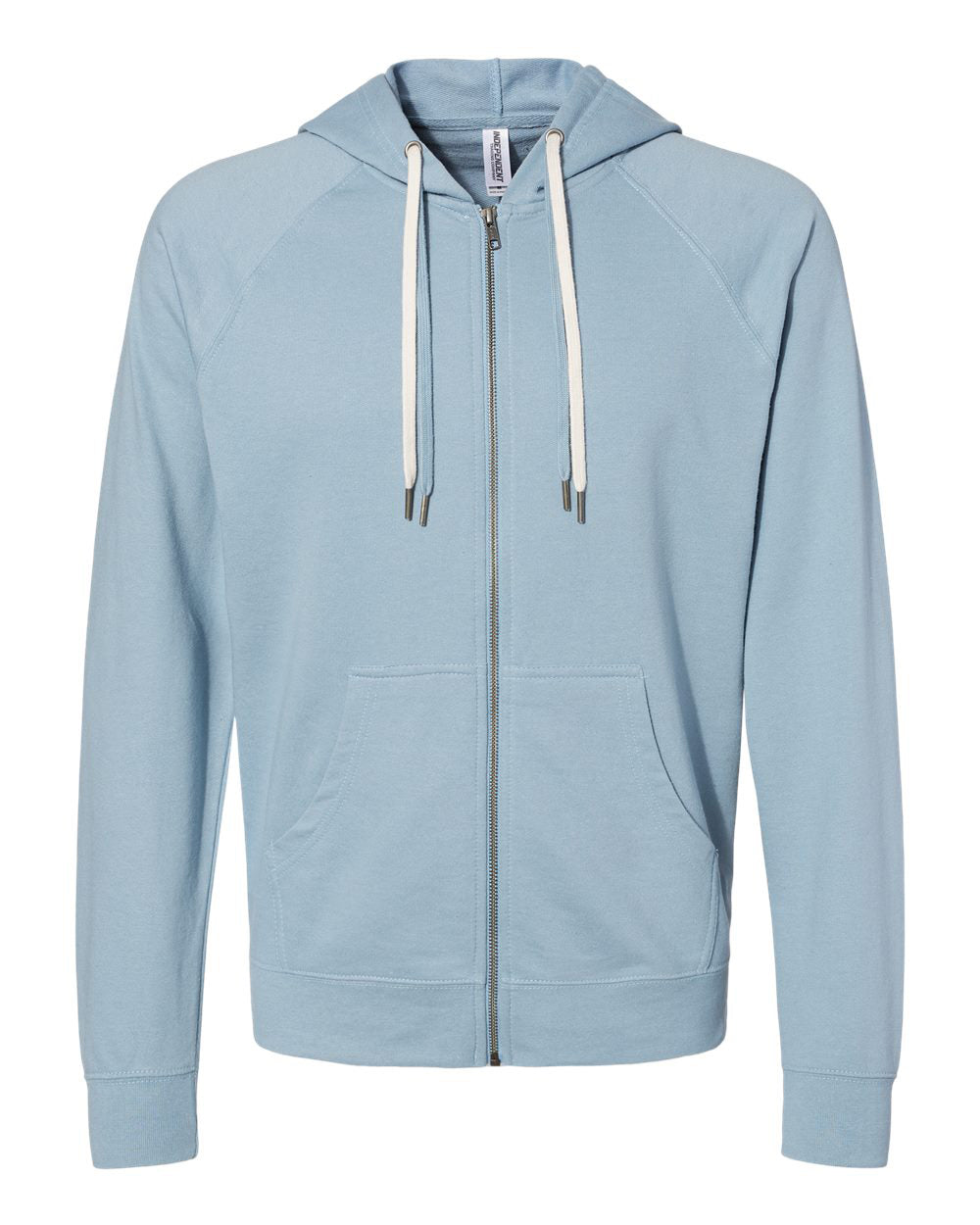 Unisex Lightweight Loopback Terry Zip Hood