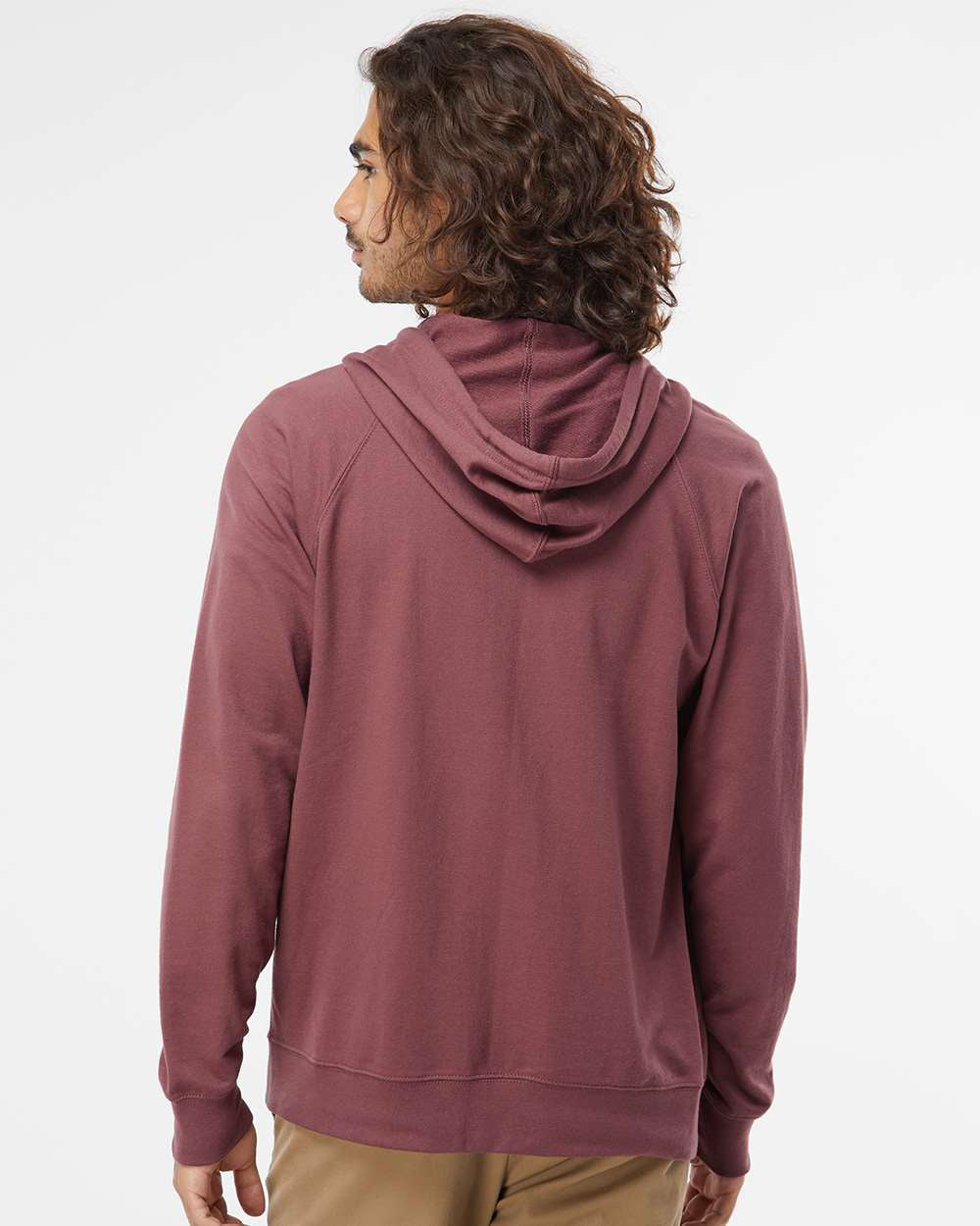 Unisex Lightweight Loopback Terry Zip Hood