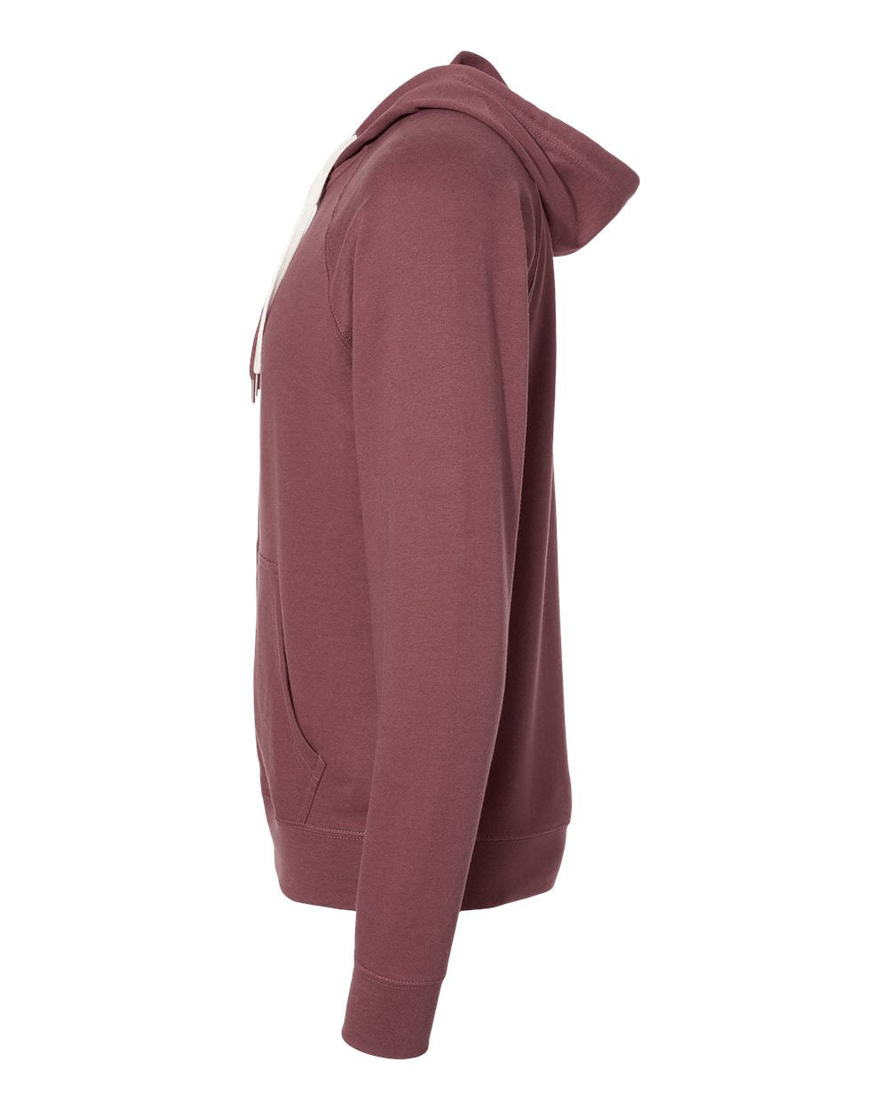 Unisex Lightweight Loopback Terry Zip Hood