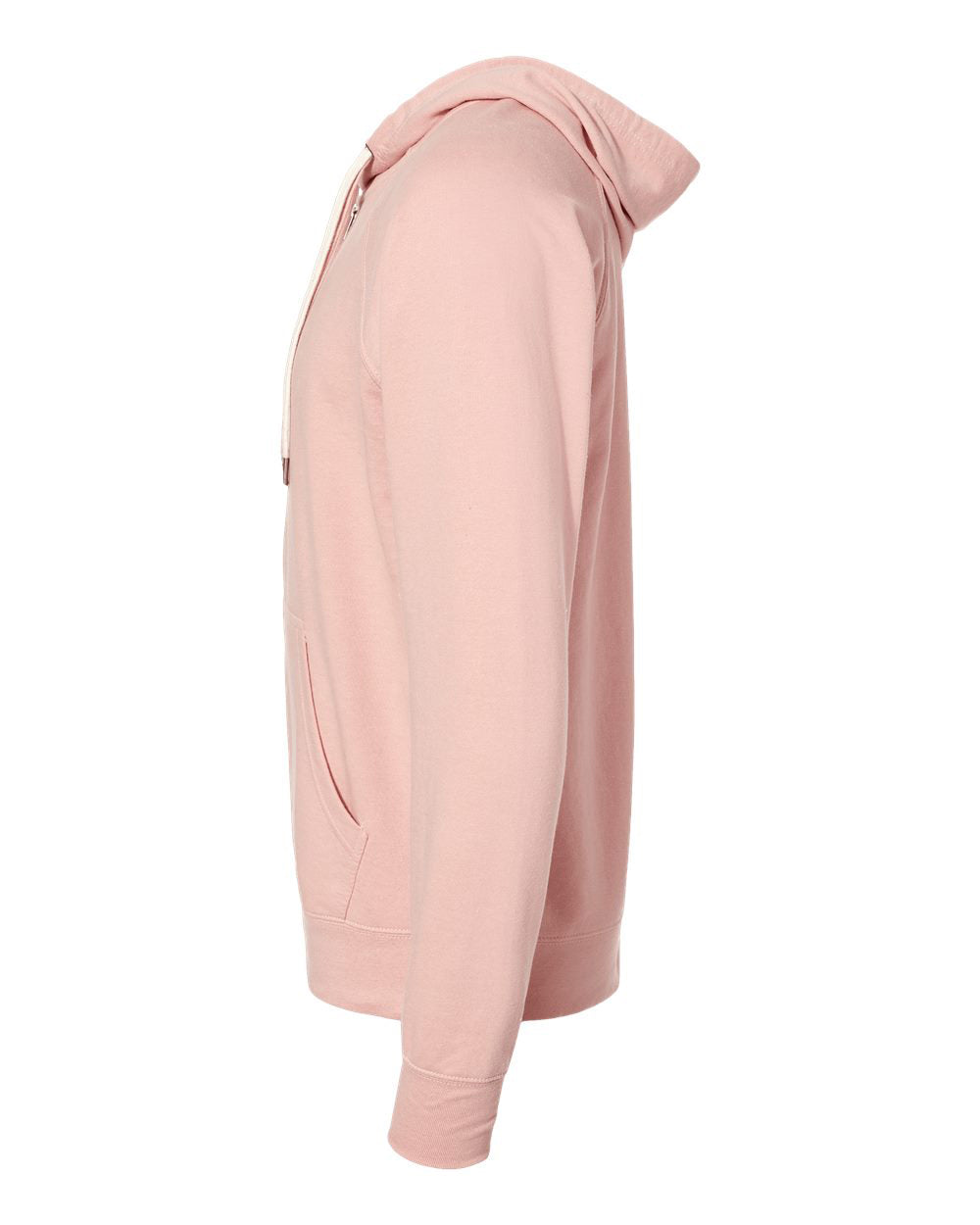 Unisex Lightweight Loopback Terry Zip Hood