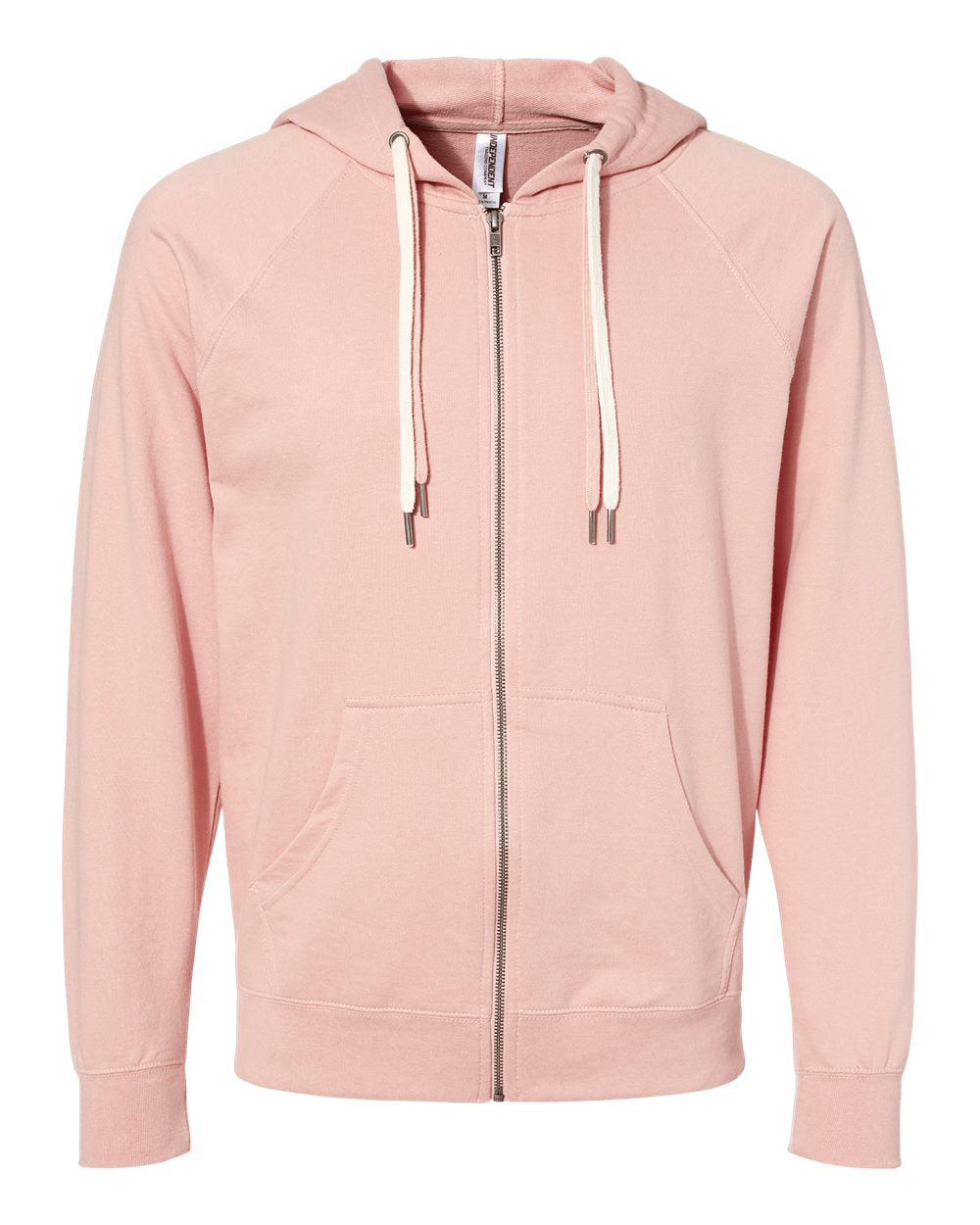 Unisex Lightweight Loopback Terry Zip Hood