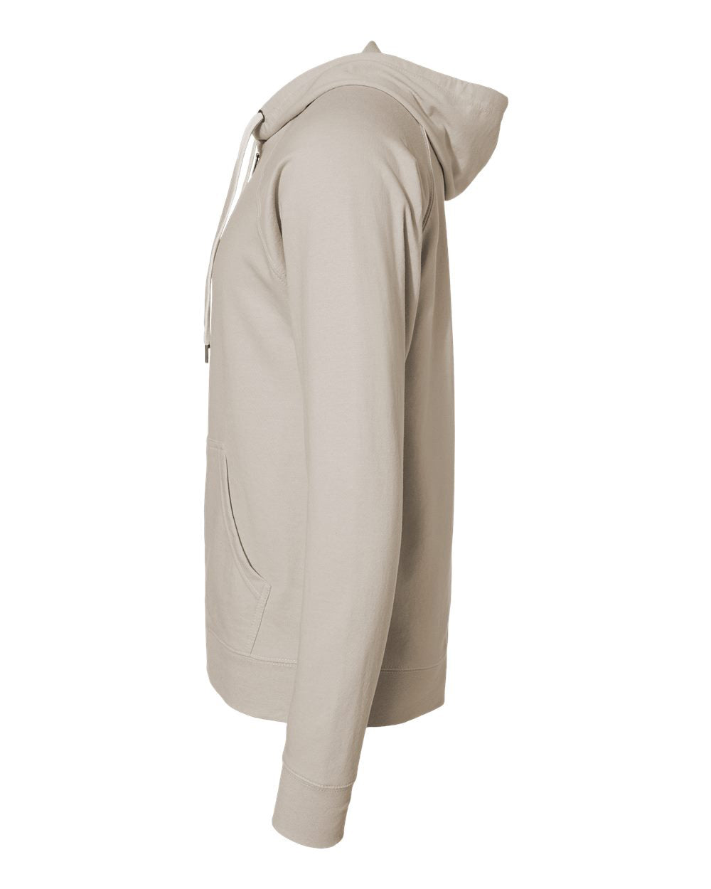 Unisex Lightweight Loopback Terry Zip Hood