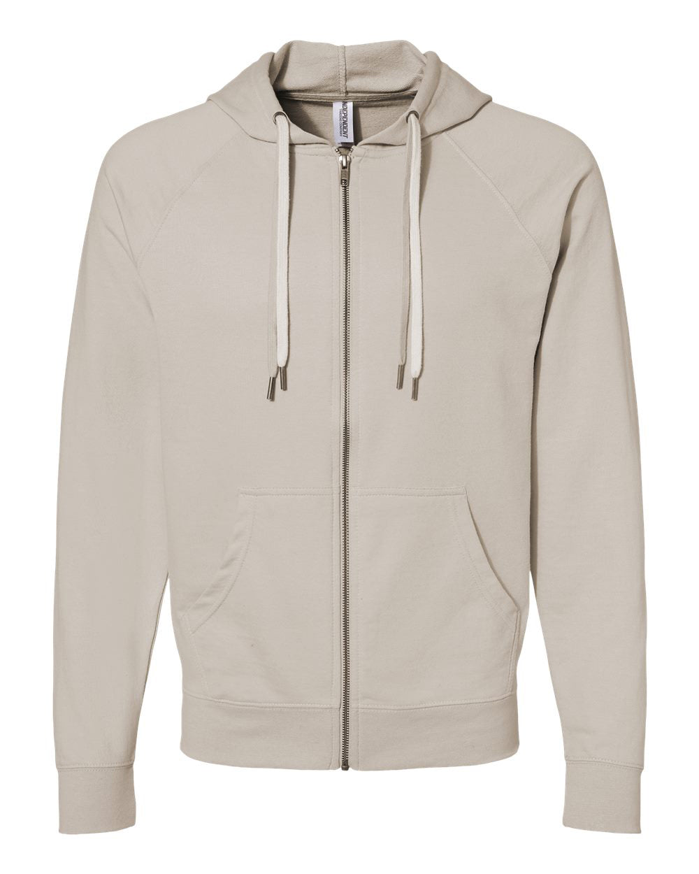 Unisex Lightweight Loopback Terry Zip Hood