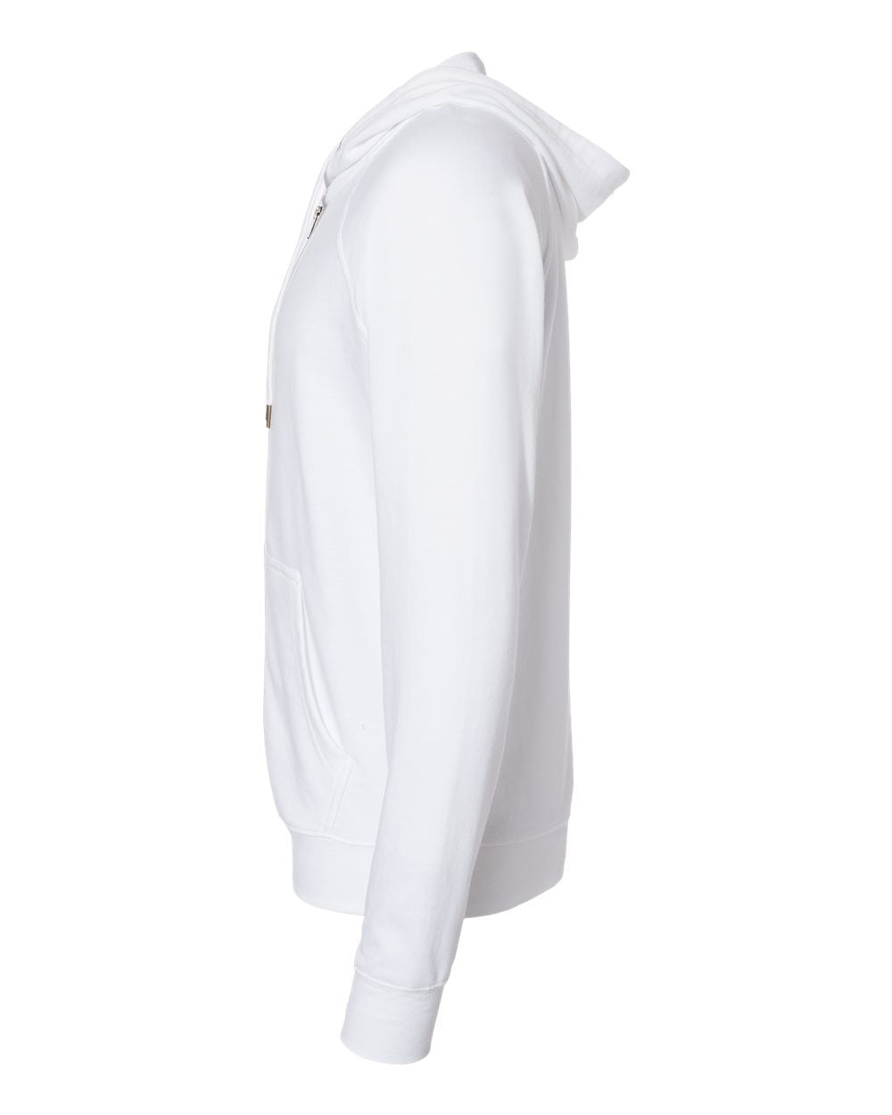Unisex Lightweight Loopback Terry Zip Hood