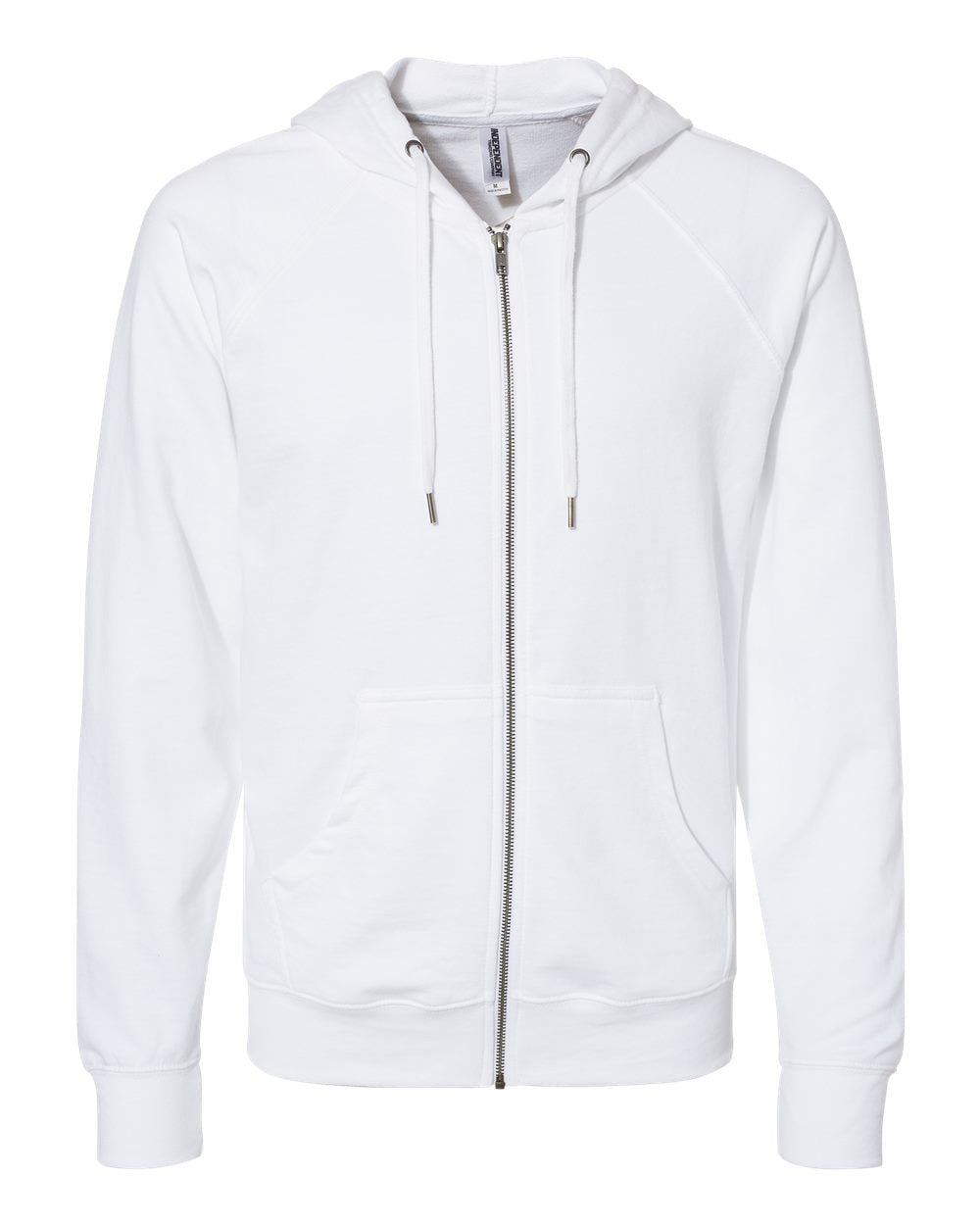 Unisex Lightweight Loopback Terry Zip Hood