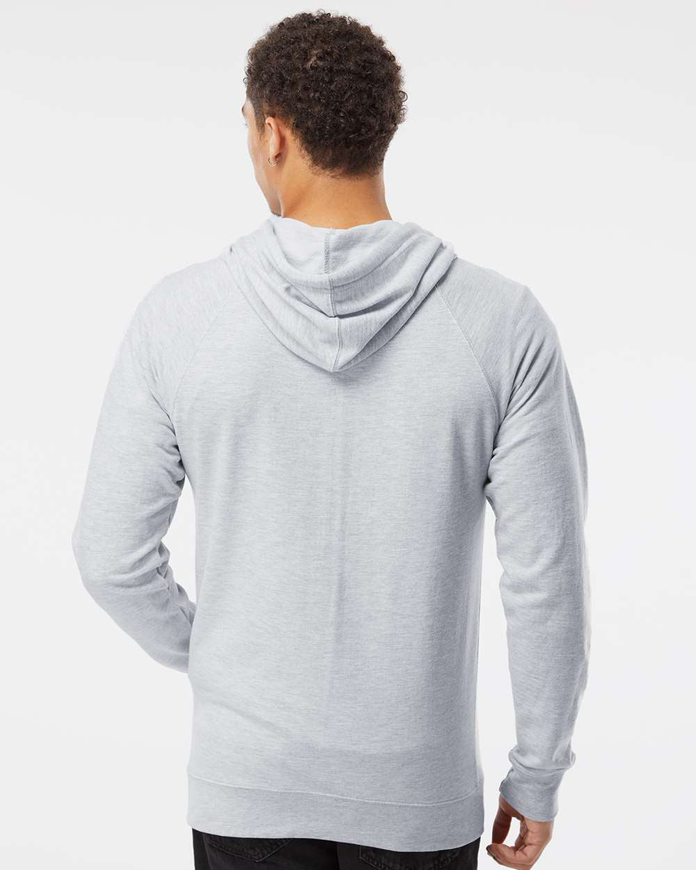 Unisex Lightweight Loopback Terry Hooded Pullover