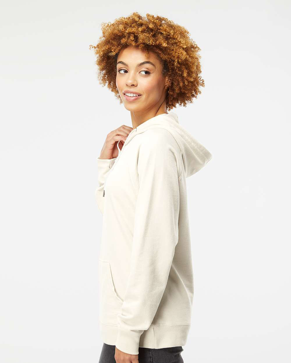 Unisex Lightweight Loopback Terry Hooded Pullover