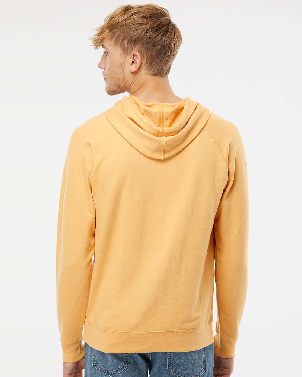 Unisex Lightweight Loopback Terry Hooded Pullover