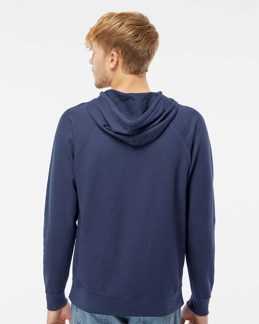 Unisex Lightweight Loopback Terry Hooded Pullover