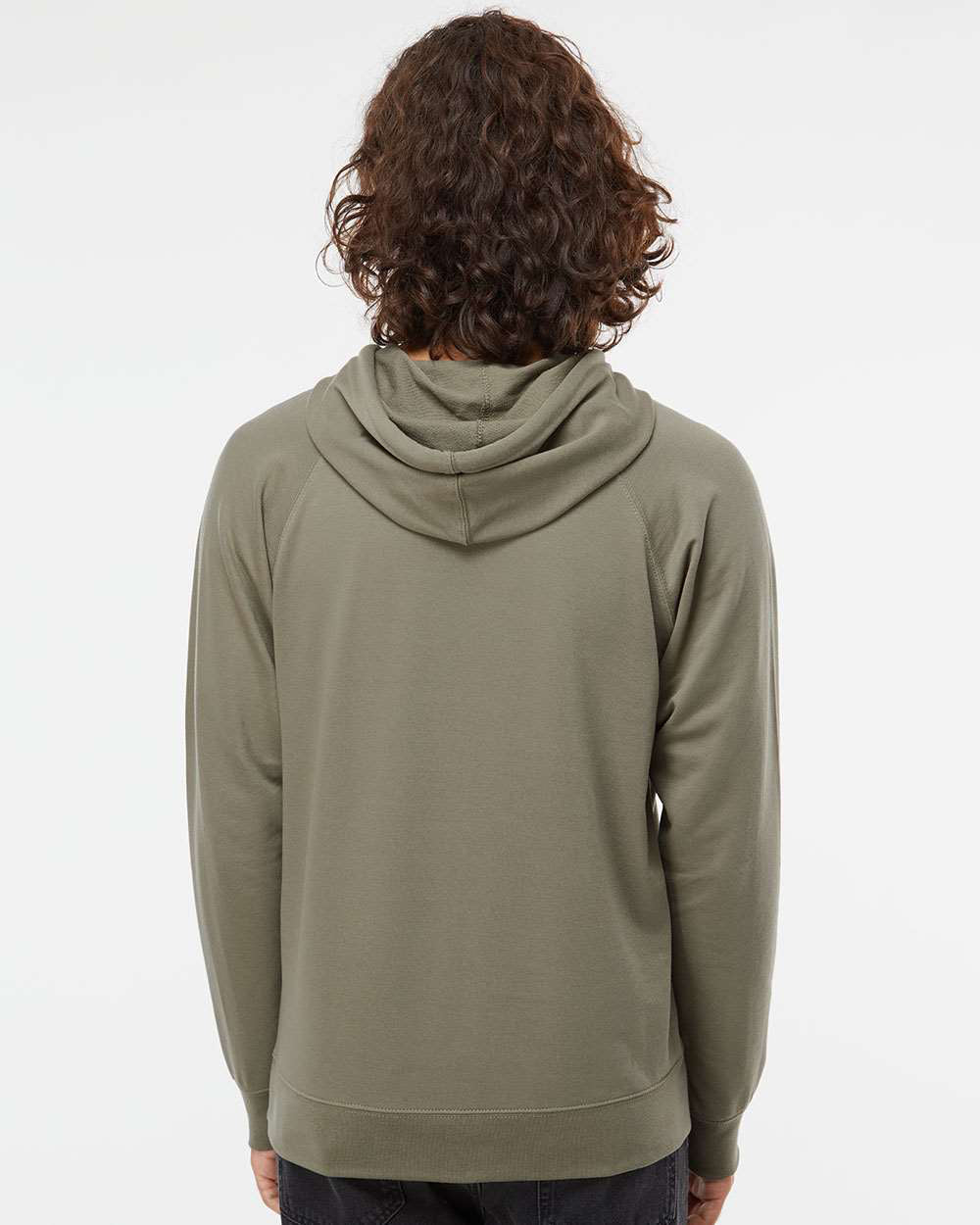 Unisex Lightweight Loopback Terry Hooded Pullover