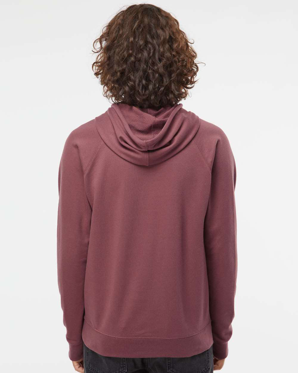 Unisex Lightweight Loopback Terry Hooded Pullover