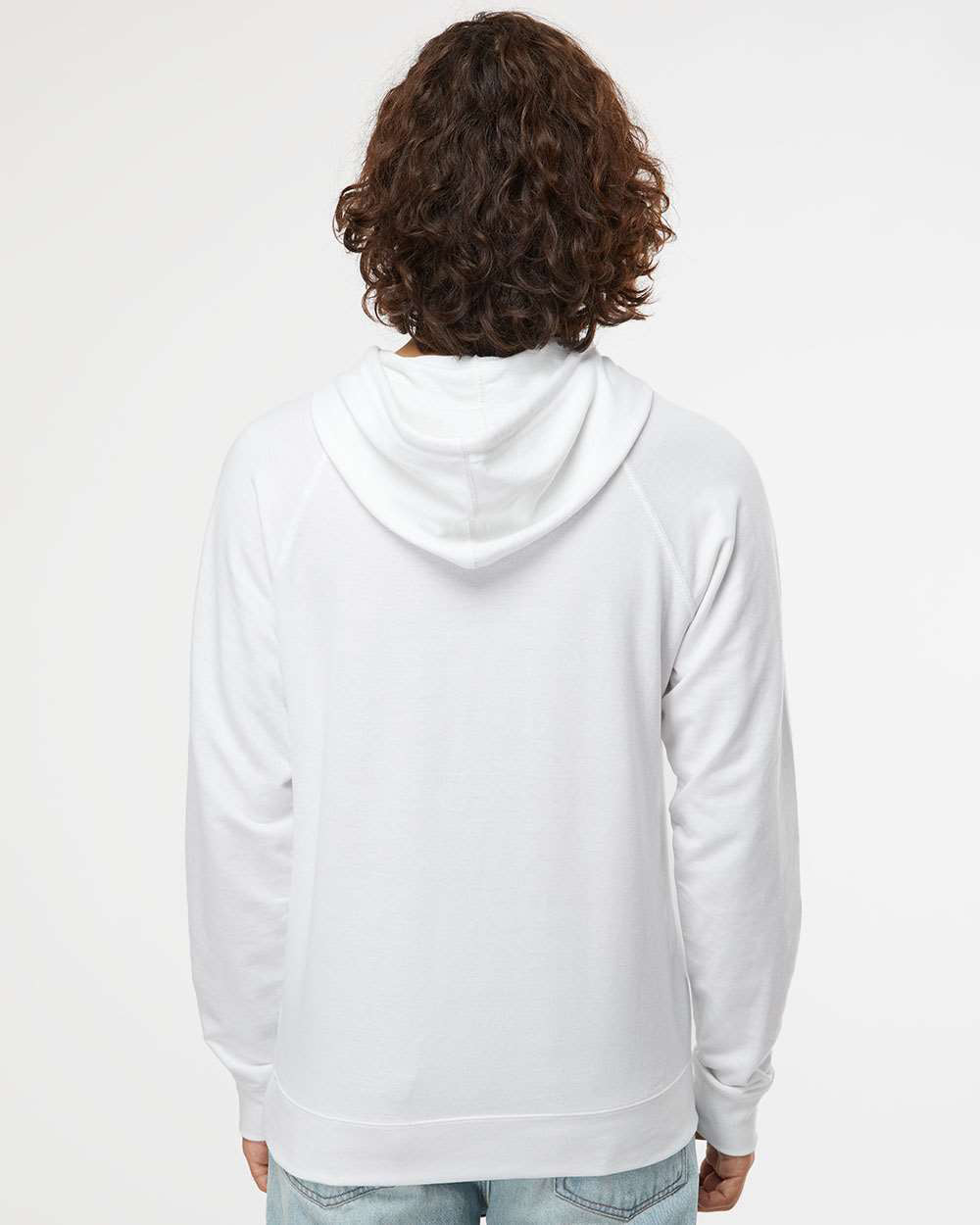 Unisex Lightweight Loopback Terry Hooded Pullover