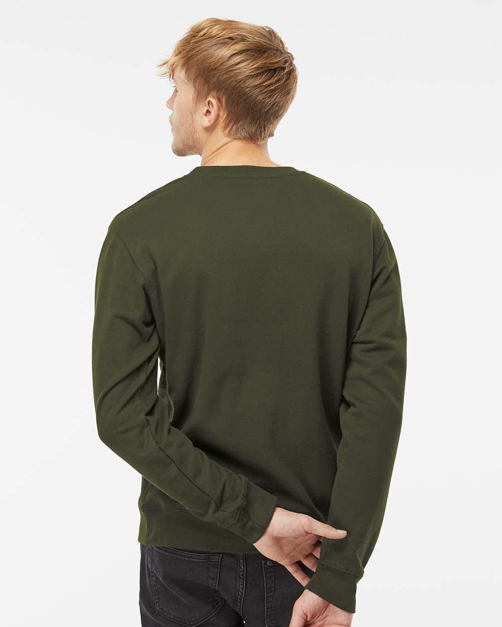 Independent Trading Company 8.5oz. Midweight Crew, crewneck — back view (2)