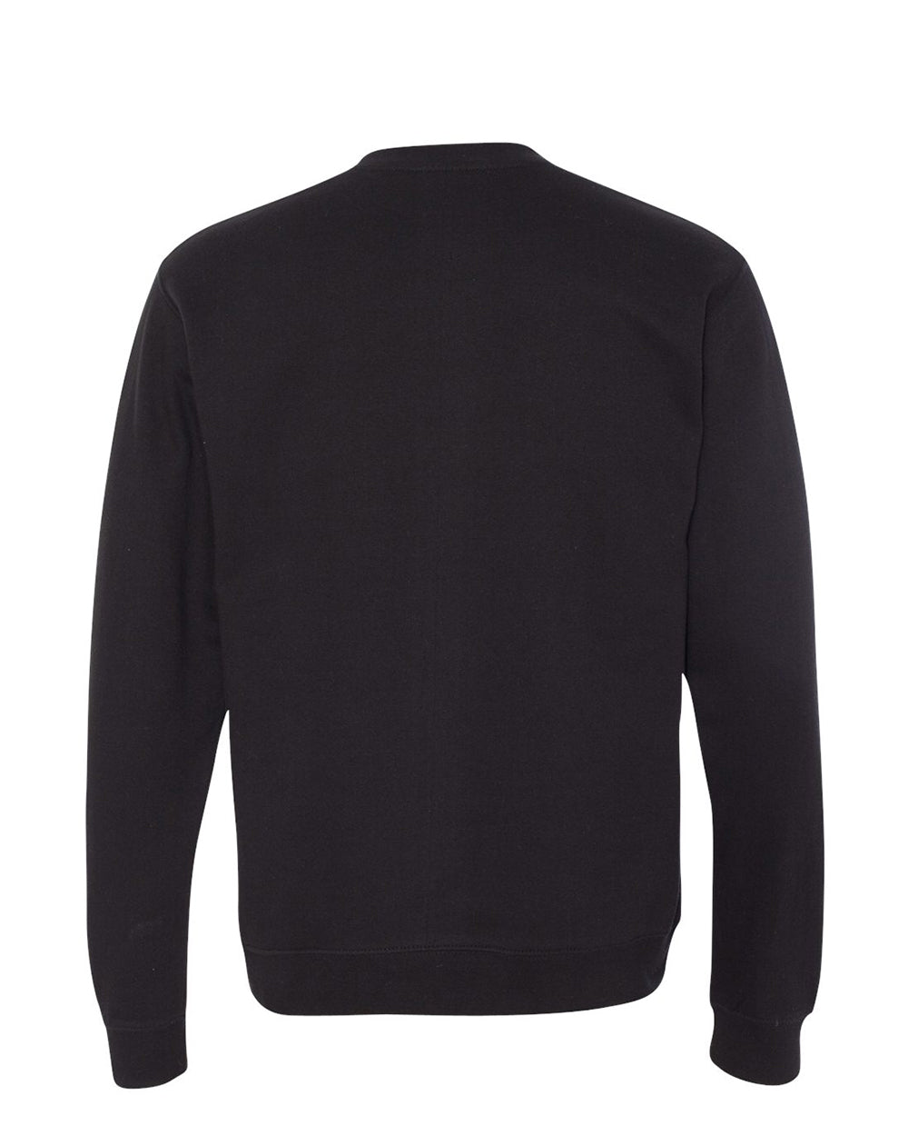 Independent Trading Company 8.5oz. Midweight Crew in Black, crewneck — back view