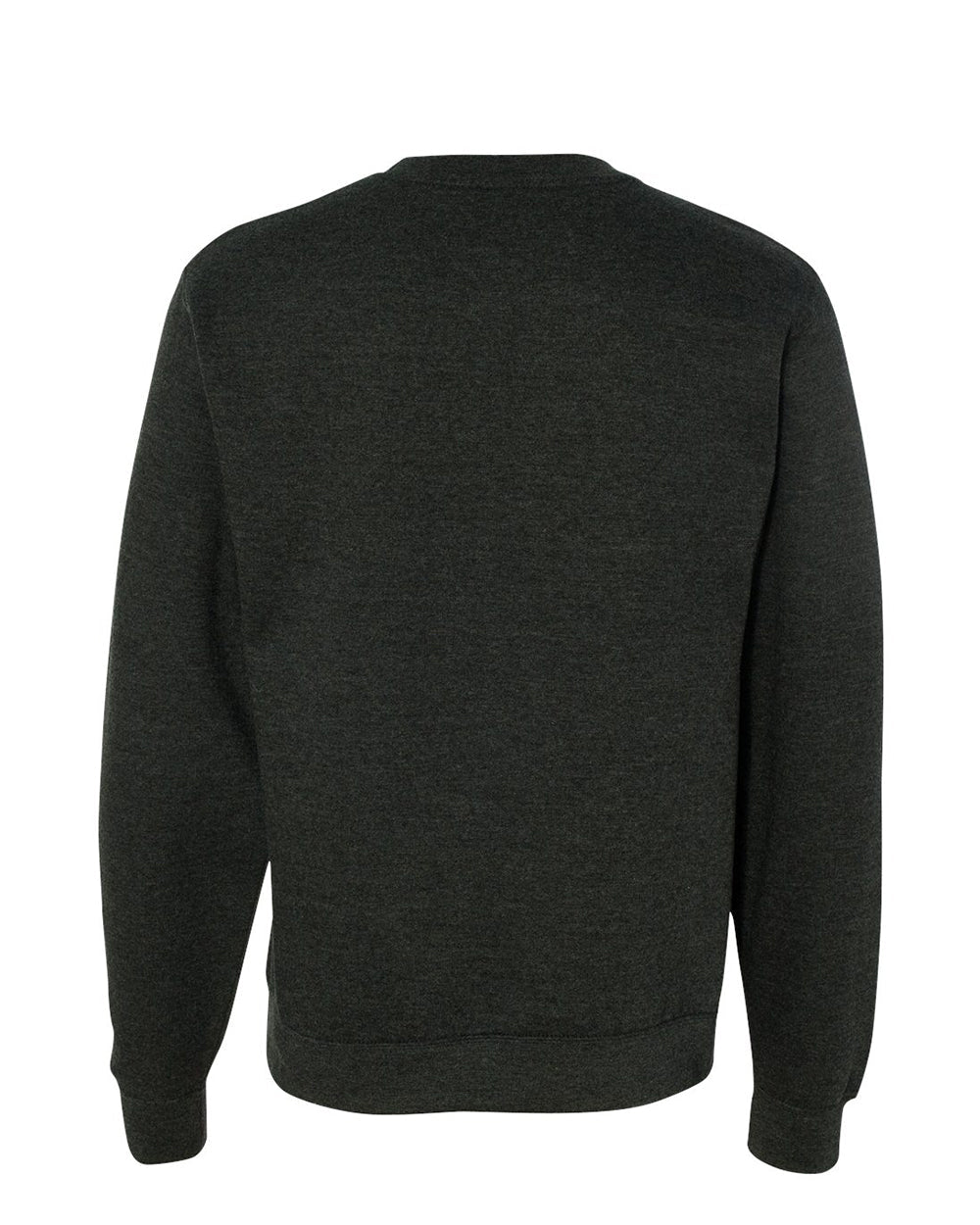 Independent Trading Company 8.5oz. Midweight Crew in Charcoal Heather, crewneck — back view