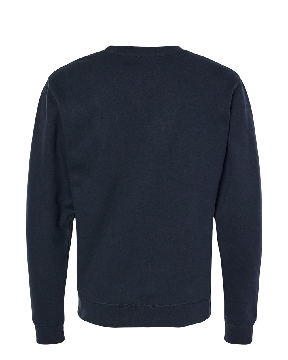 Independent Trading Company 8.5oz. Midweight Crew in Navy, crewneck — back view