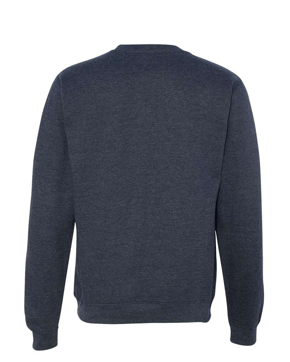Independent Trading Company 8.5oz. Midweight Crew in Navy Heather, crewneck — back view