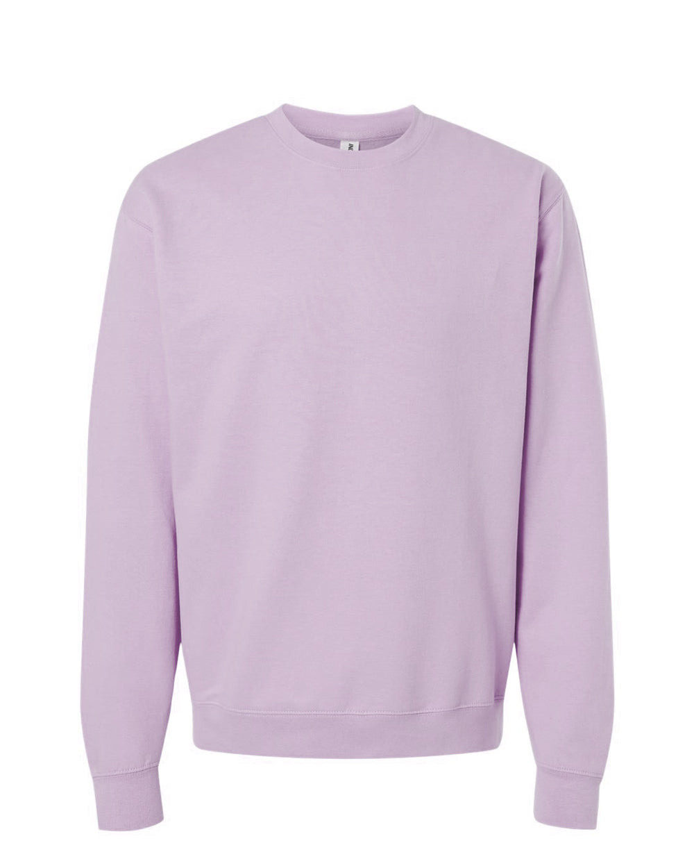 Independent Trading Company 8.5oz. Midweight Crew in Lavender, crewneck — front view