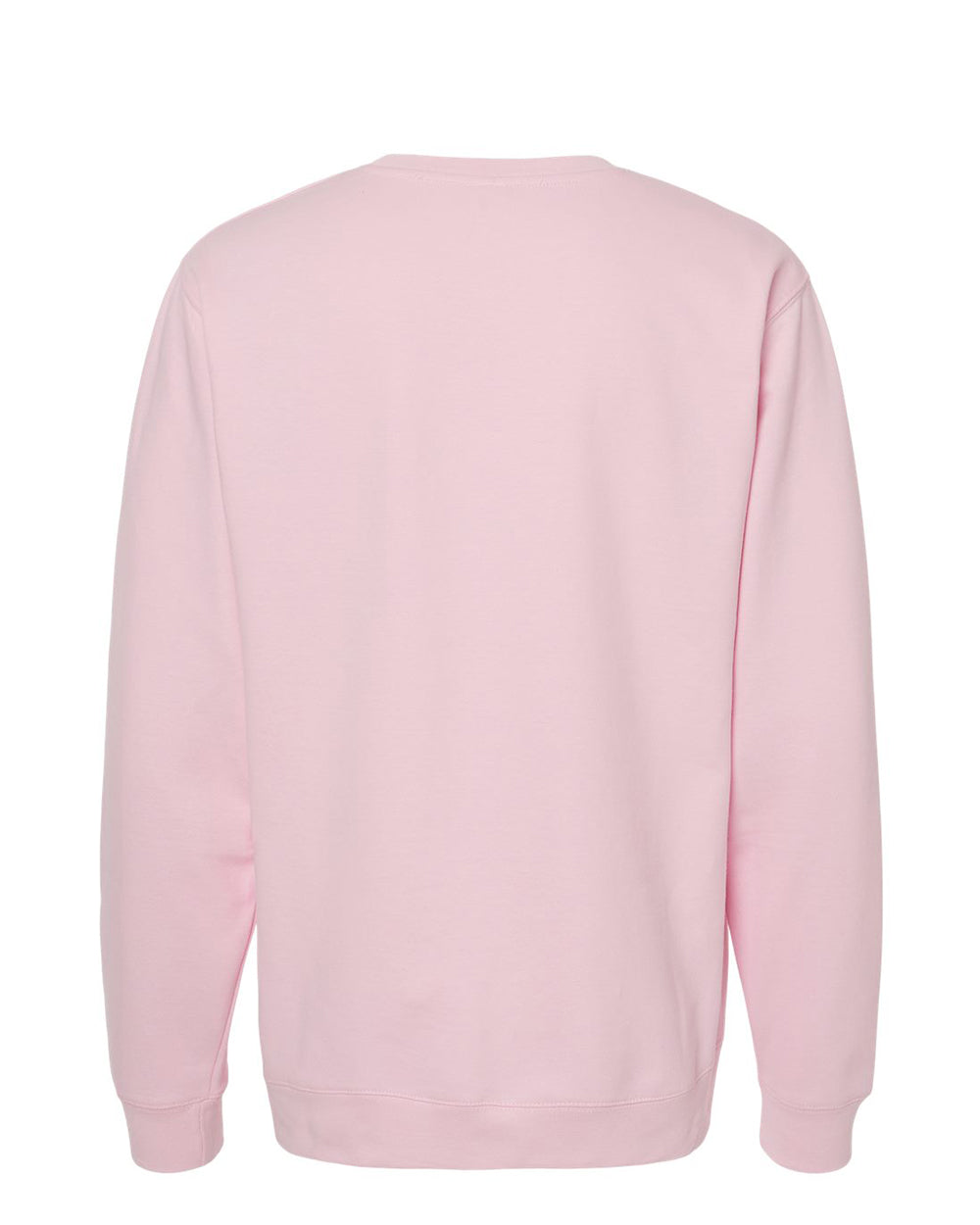 Independent Trading Company 8.5oz. Midweight Crew in Pink, crewneck — back view