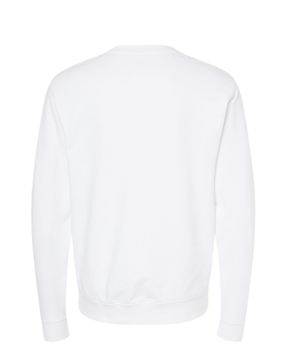Independent Trading Company 8.5oz. Midweight Crew in White, crewneck — back view