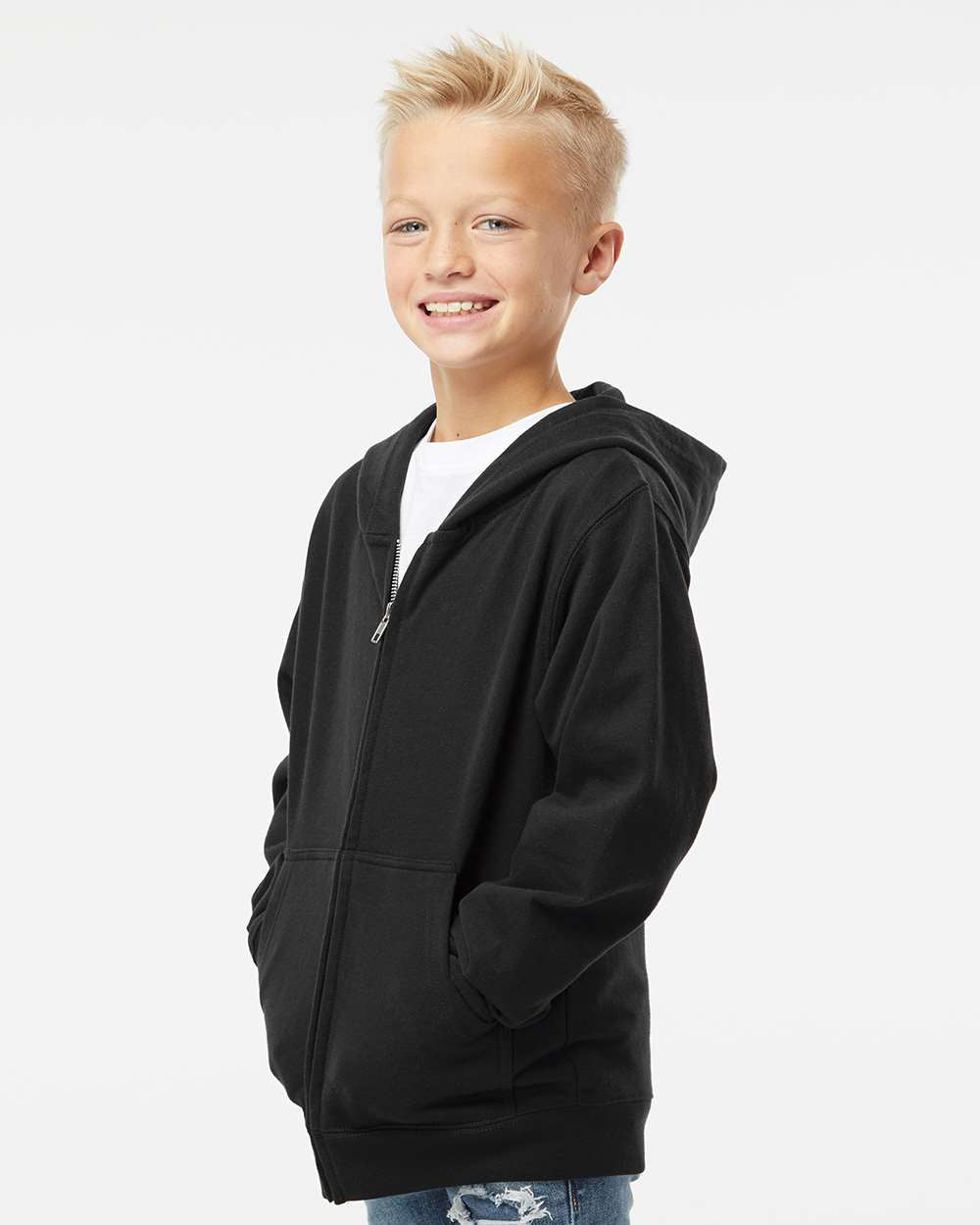 8.5oz. Youth Midweight Zip Hood
