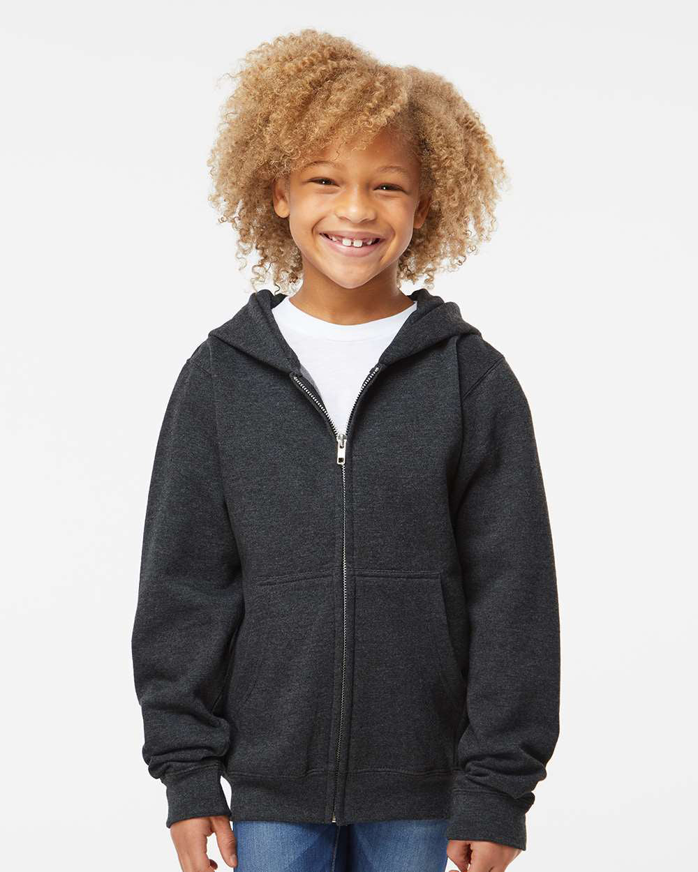 8.5oz. Youth Midweight Zip Hood