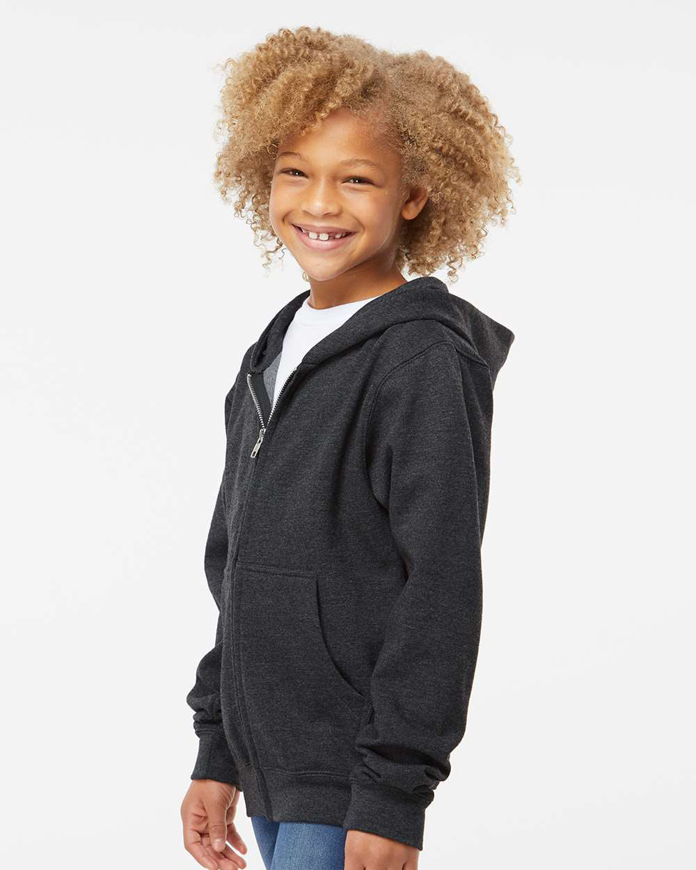 8.5oz. Youth Midweight Zip Hood