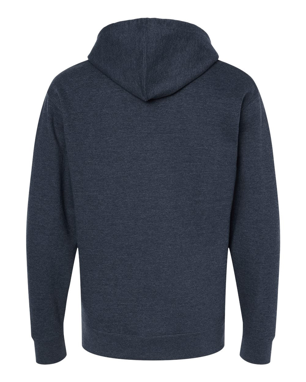Independent Trading Company 8.5oz. Midweight Zip Hood in Navy Heather — back view