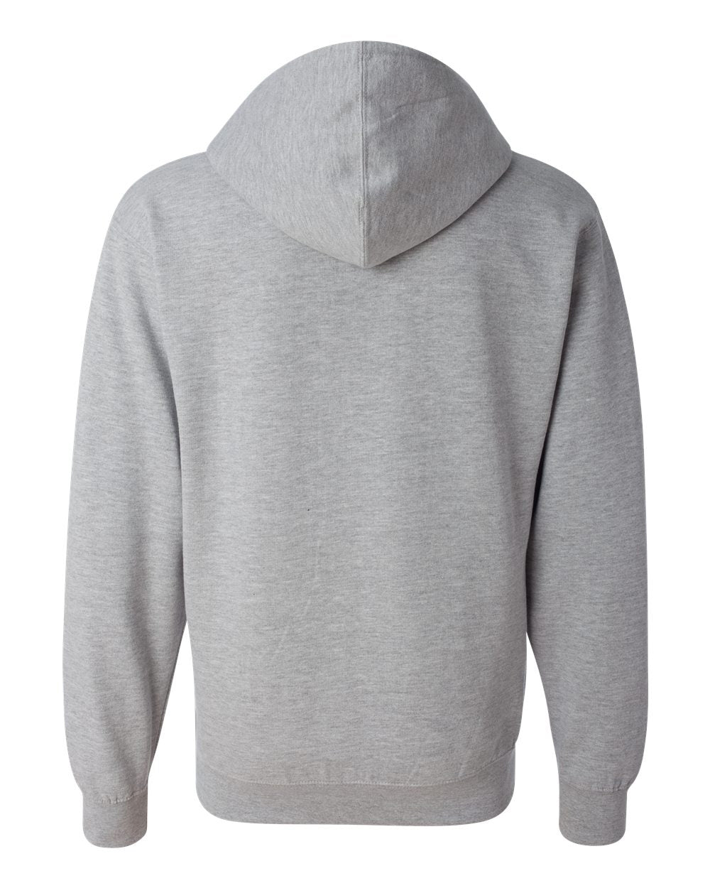 Independent Trading Company 8.5oz. Midweight Zip Hood in Grey Heather — back view