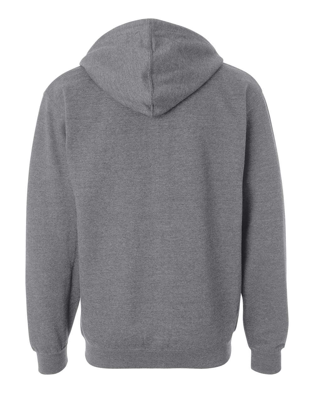 Independent Trading Company 8.5oz. Midweight Zip Hood in Heather — back view