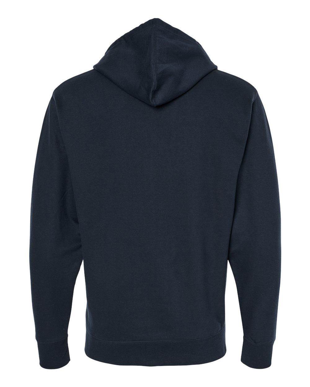 Independent Trading Company 8.5oz. Midweight Zip Hood in Navy — back view