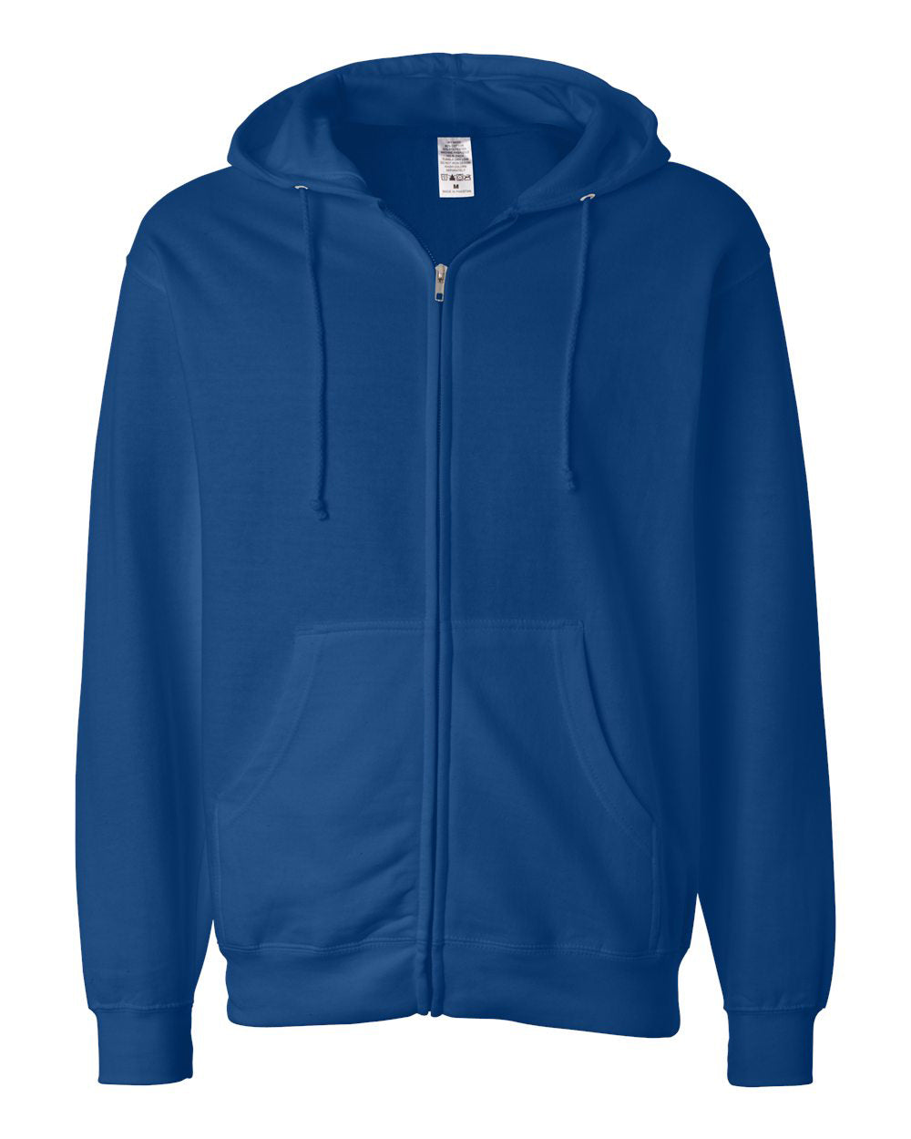 Independent Trading Company 8.5oz. Midweight Zip Hood in Royal — front view