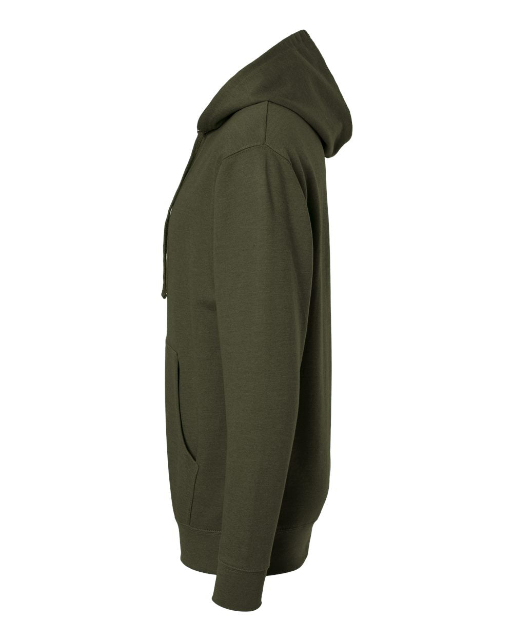 Independent Trading Company 8.5oz. Midweight Pullover Hood in Heather — side view