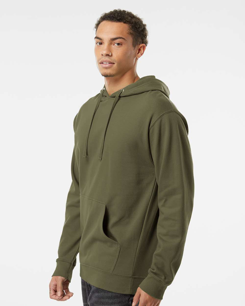 Independent Trading Company 8.5oz. Midweight Pullover Hood — side view (6)