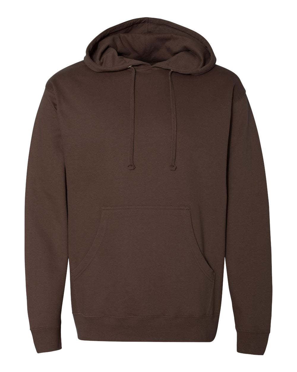 Independent Trading Company 8.5oz. Midweight Pullover Hood in Brown — front view