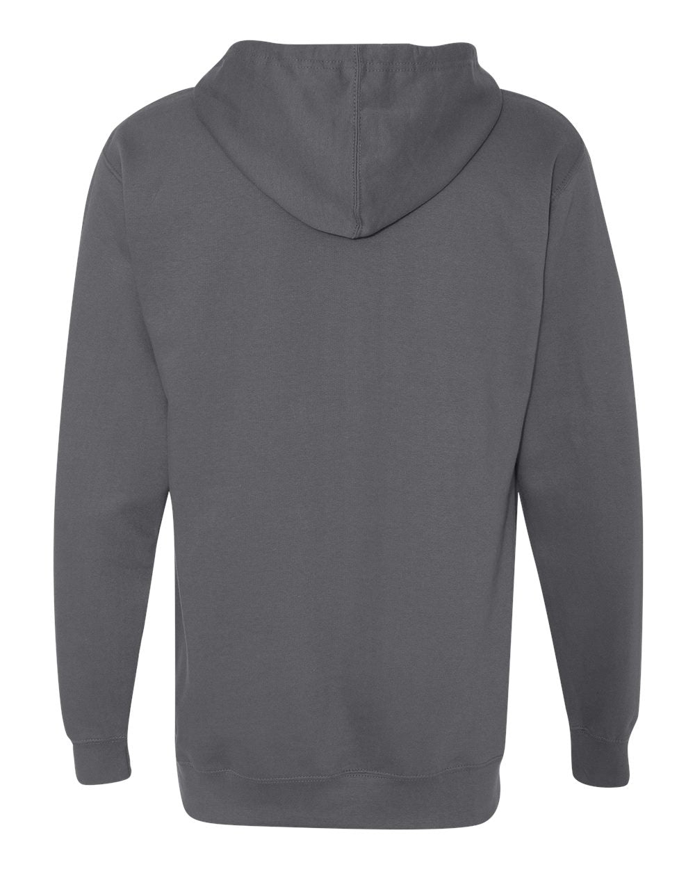 Independent Trading Company 8.5oz. Midweight Pullover Hood in Charcoal — back view