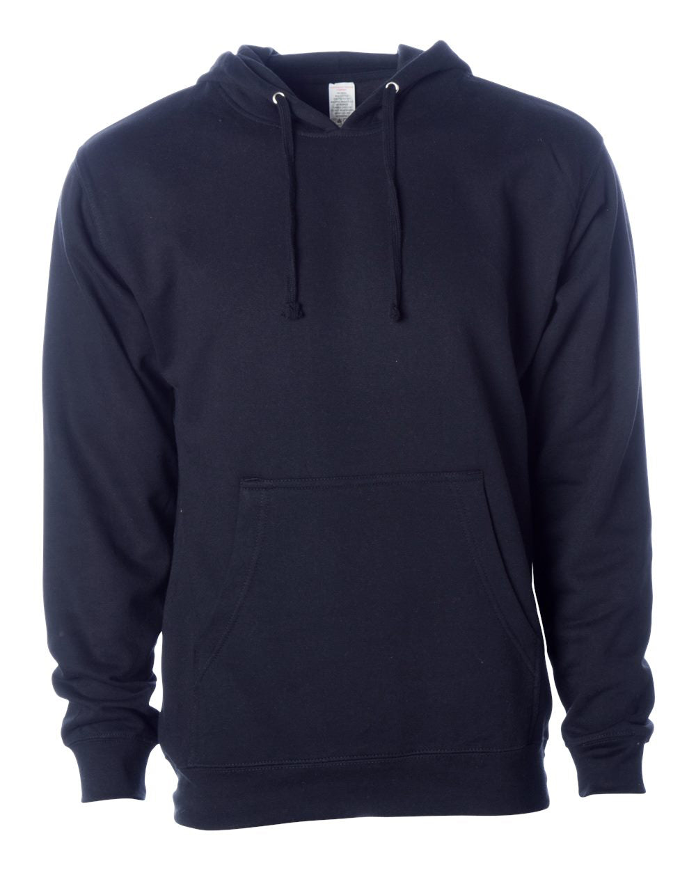 Independent Trading Company 8.5oz. Midweight Pullover Hood in Navy — front view