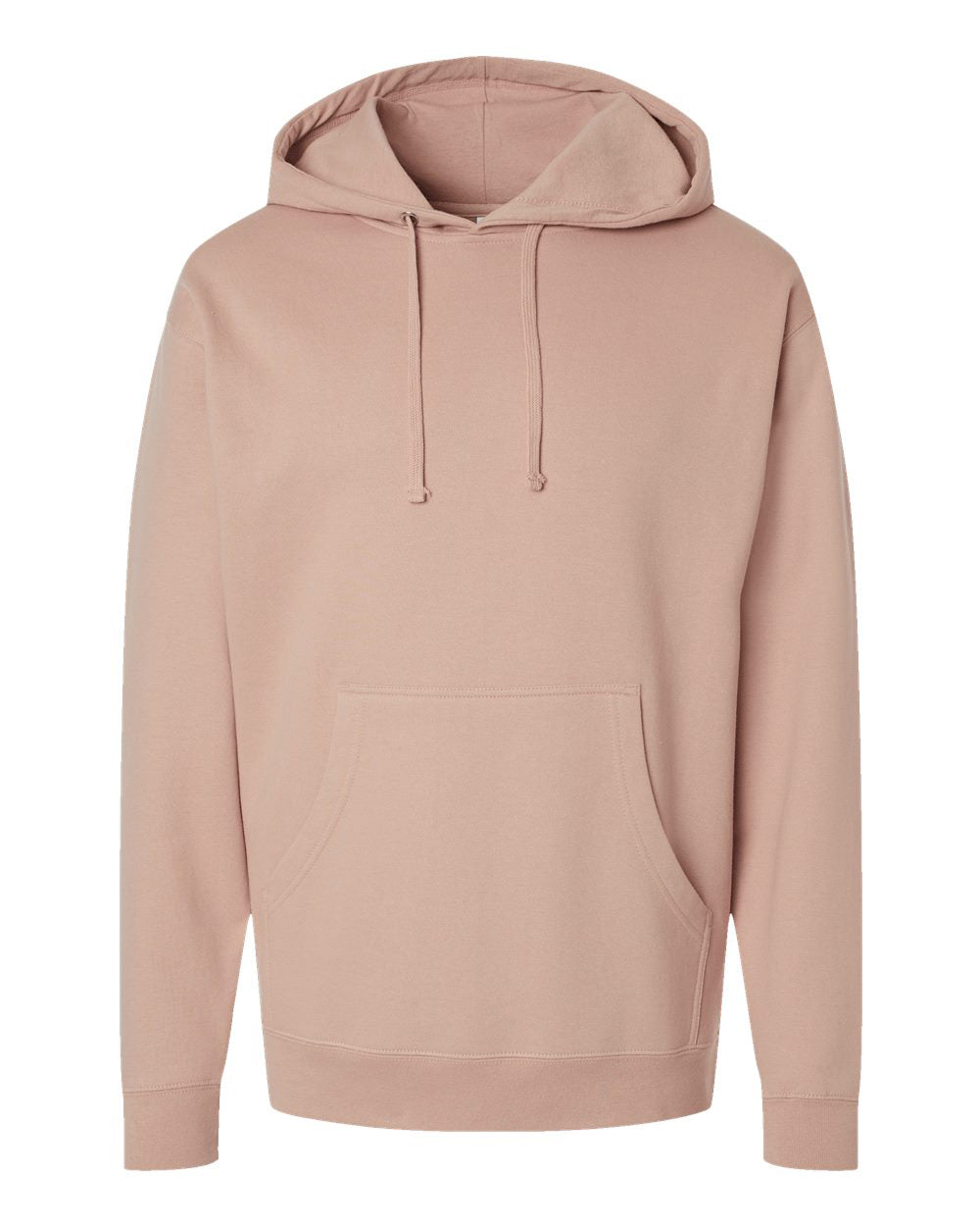 Independent Trading Company 8.5oz. Midweight Pullover Hood in Pink — front view