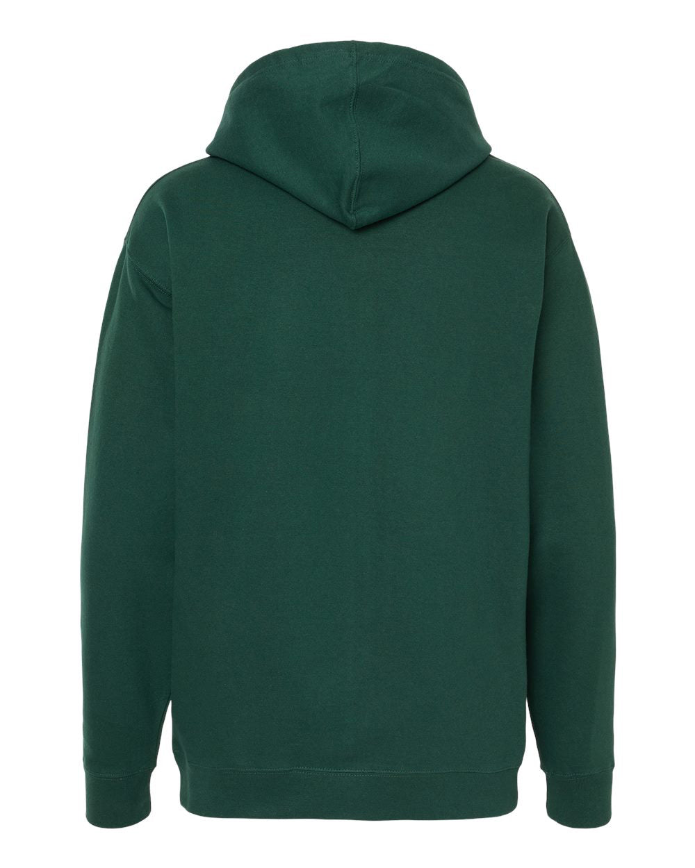 Independent Trading Company 8.5oz. Midweight Pullover Hood in Forest Green — back view