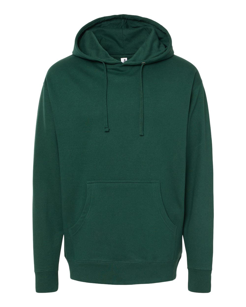 Independent Trading Company 8.5oz. Midweight Pullover Hood in Forest Green — front view