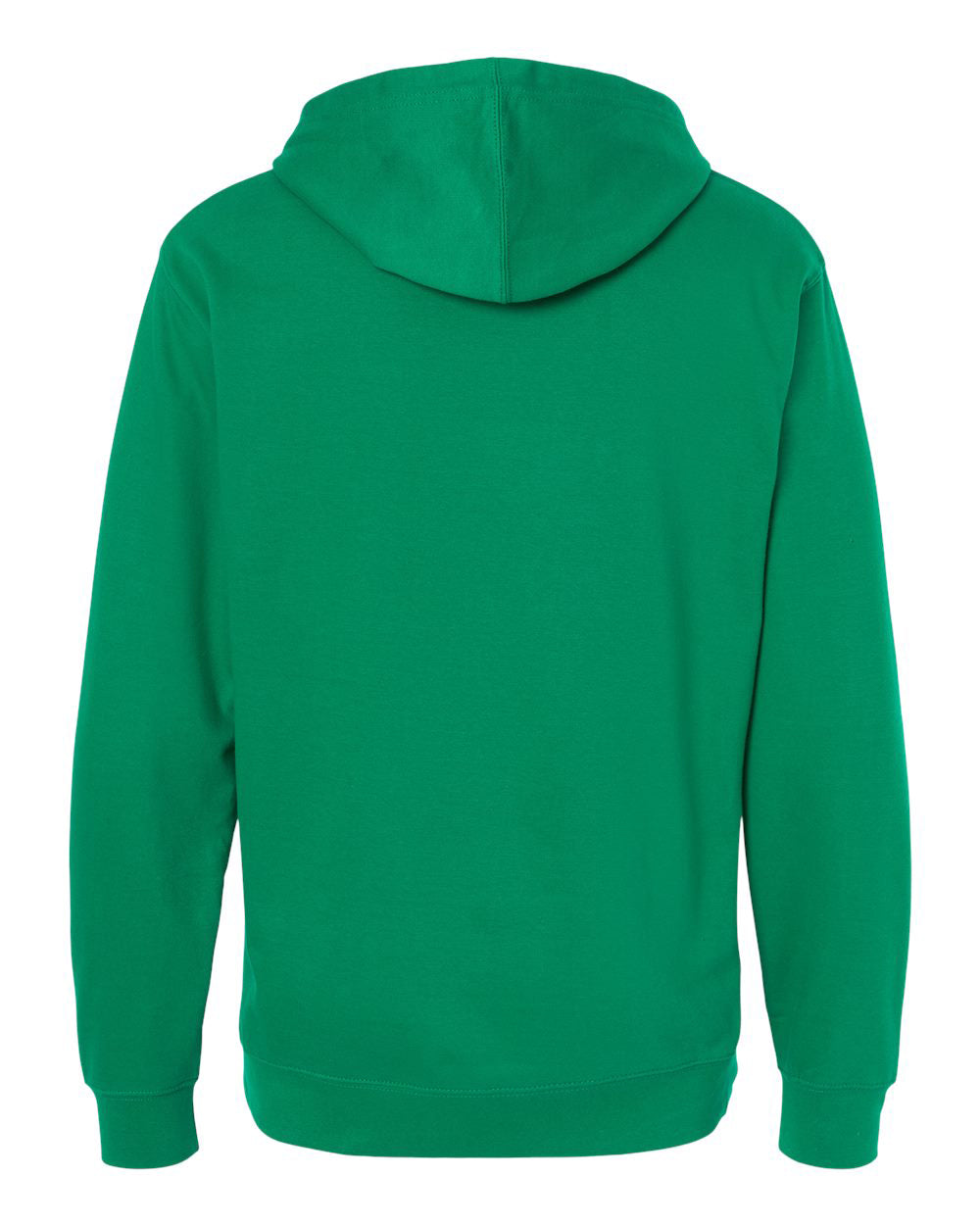 Independent Trading Company 8.5oz. Midweight Pullover Hood in Kelly Green — back view