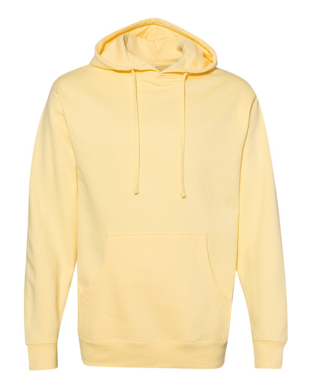Independent Trading Company 8.5oz. Midweight Pullover Hood in Yellow — front view