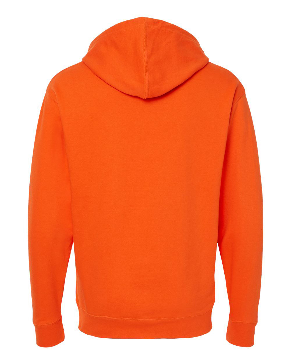 Independent Trading Company 8.5oz. Midweight Pullover Hood in Orange — back view